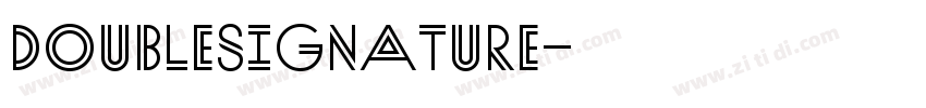 DoubleSignature字体转换