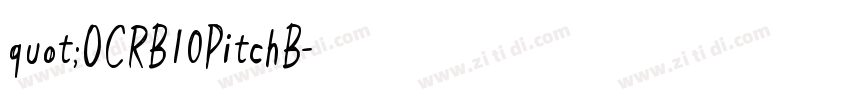 系统缺少名称为quot;OCRB10PitchB字体转换