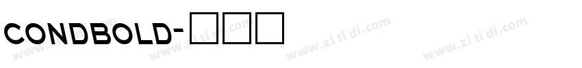 condbold字体转换
