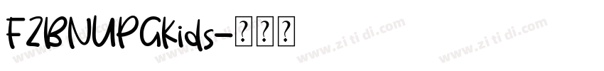 FZBNUPGKids字体转换