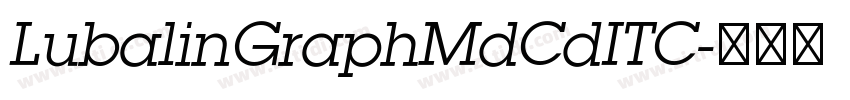 LubalinGraphMdCdITC字体转换