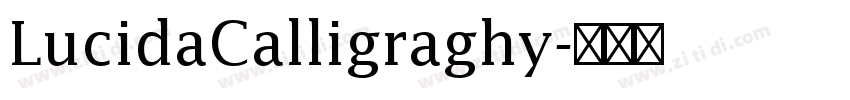 LucidaCalligraghy字体转换