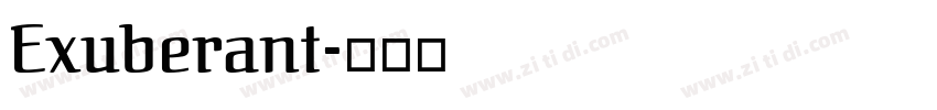 Exuberant字体转换