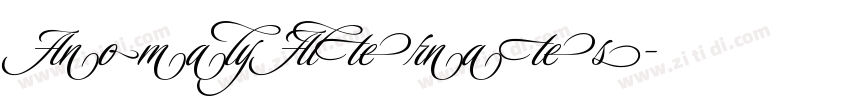 AnomalyAlternates字体转换