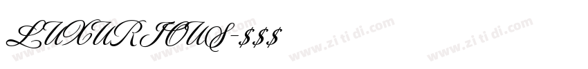 LUXURIOUS字体转换