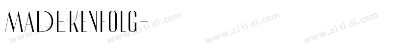 MADEKenfolg字体转换