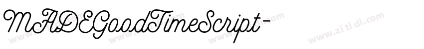 MADEGoodTimeScript字体转换