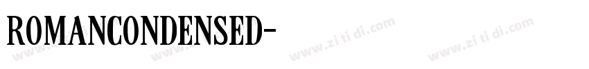 RomanCondensed字体转换