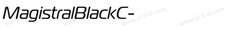 MagistralBlackC字体转换