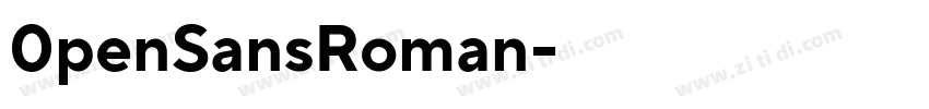 0penSansRoman字体转换