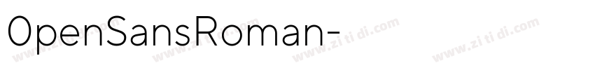 0penSansRoman字体转换