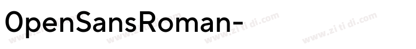 0penSansRoman字体转换