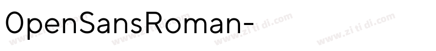 0penSansRoman字体转换