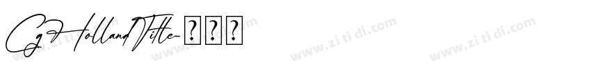 CgHollandTitle字体转换