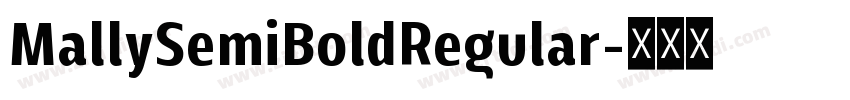MallySemiBoldRegular字体转换