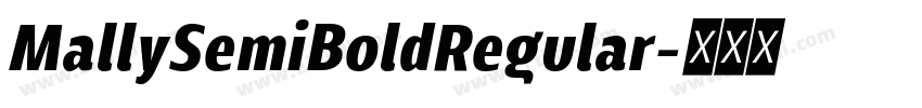 MallySemiBoldRegular字体转换