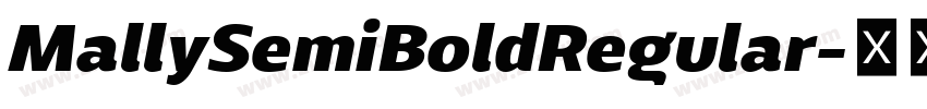 MallySemiBoldRegular字体转换
