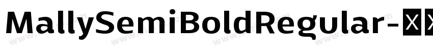 MallySemiBoldRegular字体转换