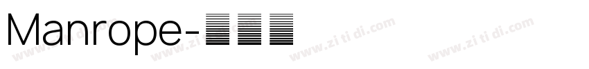 Manrope字体转换