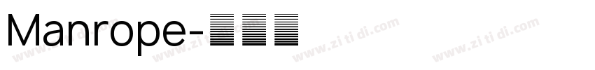 Manrope字体转换