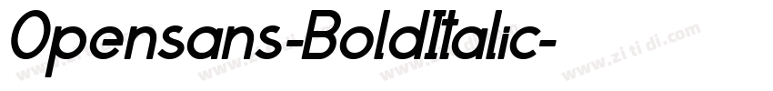 Opensans-BoldItalic字体转换