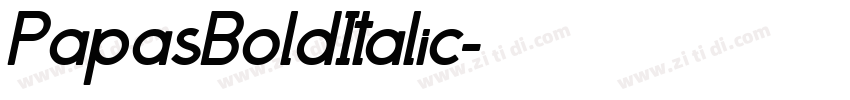 PapasBoldItalic字体转换
