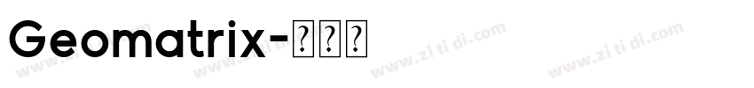 Geomatrix字体转换