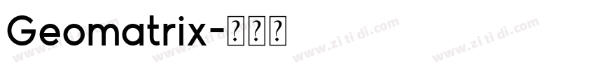 Geomatrix字体转换