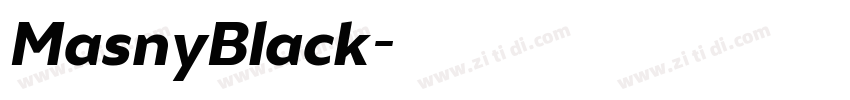 MasnyBlack字体转换
