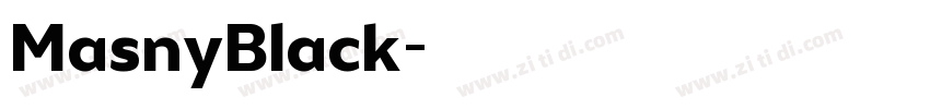 MasnyBlack字体转换