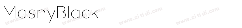 MasnyBlack字体转换