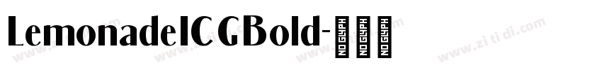 LemonadeICGBold字体转换
