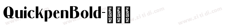 QuickpenBold字体转换