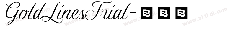 GoldLinesTrial字体转换