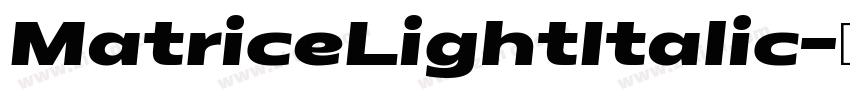 MatriceLightItalic字体转换