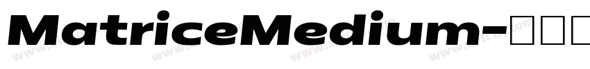 MatriceMedium字体转换 MatriceMedium字体转换