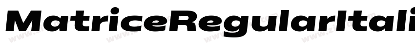 MatriceRegularItalic字体转换