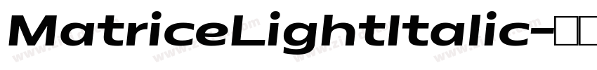 MatriceLightItalic字体转换