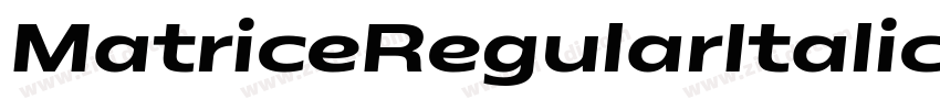 MatriceRegularItalic字体转换