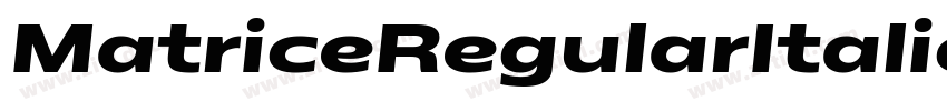MatriceRegularItalic字体转换