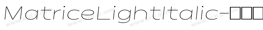 MatriceLightItalic字体转换