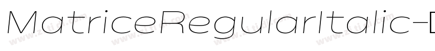 MatriceRegularItalic字体转换