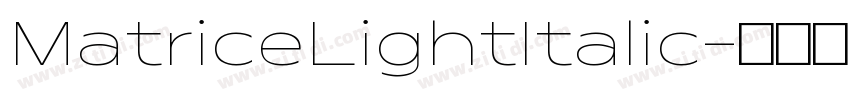 MatriceLightItalic字体转换