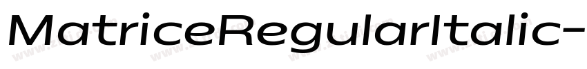 MatriceRegularItalic字体转换