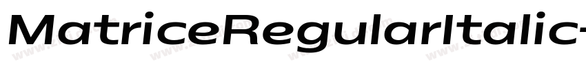 MatriceRegularItalic字体转换