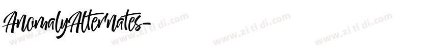 AnomalyAlternates字体转换