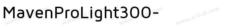 MavenProLight300字体转换