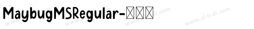 MaybugMSRegular字体转换