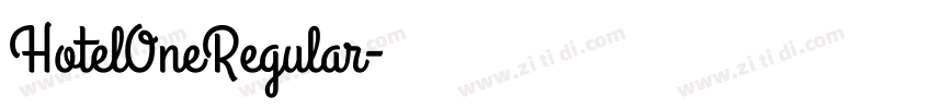 HotelOneRegular字体转换