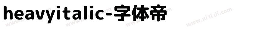heavyitalic字体转换